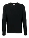 Men's Ribbed Wool Cashmere Blend Knit Top Black - MONCLER - BALAAN 2