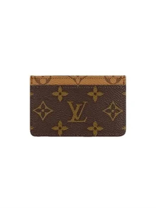 Monogram Reverse Canvas Card Wallet Brown - LOUIS VUITTON - BALAAN 3