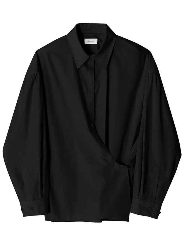 Twisted Long Sleeve Shirt Black - LEMAIRE - BALAAN 3