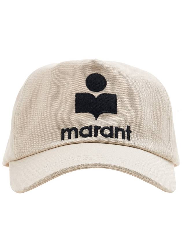 Tyron Logo Cotton Ball Cap Ecru - ISABEL MARANT - BALAAN 3