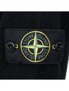 Wappen Patch Half Button Lambswool Knit Top Black - STONE ISLAND - BALAAN 6