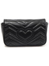 476433 Black Matelasse Chevron GG Marmont Super Mini Chain Cross Bag - GUCCI - BALAAN 4