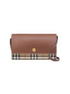 Detachable Strap Check Leather Shoulder Bag Brown - BURBERRY - BALAAN 1