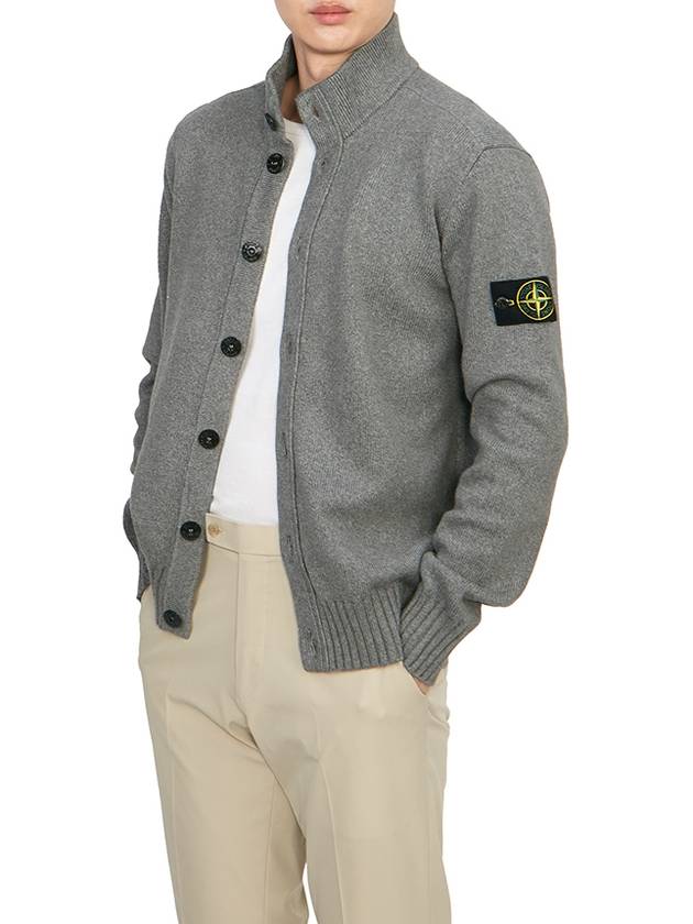 Winter Cotton Cardigan Grey - STONE ISLAND - BALAAN 6