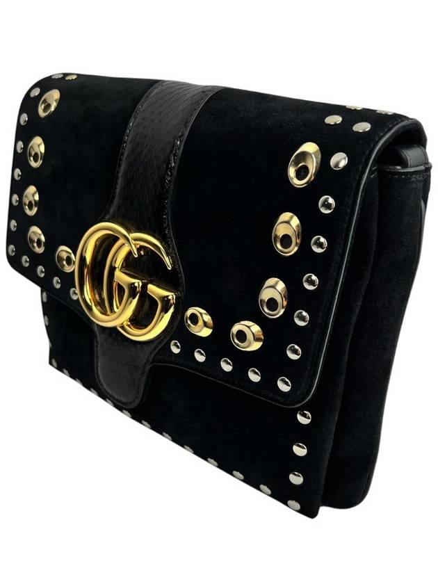 Ali black metal stud medium shoulder bag 550126 - GUCCI - BALAAN 2