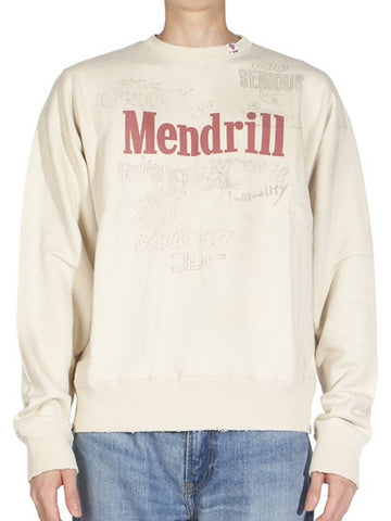 Mendrill x GS Distressed Sweatshirt C10PO502 WHITE - MAISON MIHARA YASUHIRO - BALAAN 1
