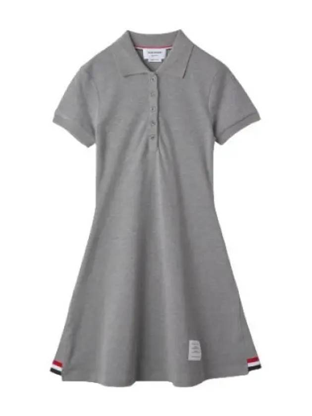 Women's Logo Patch Tennis Flare Short Dress Grey - THOM BROWNE - BALAAN 2