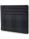 Check Motif Card Wallet Charcoal - BURBERRY - BALAAN 3