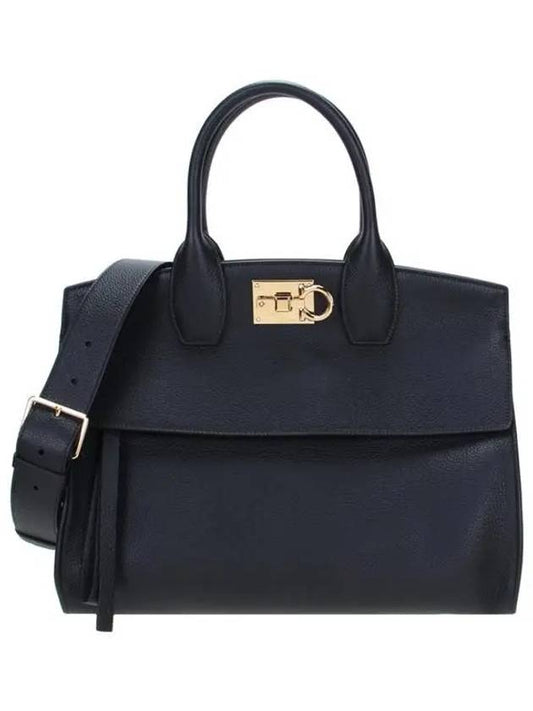 Studio Soft Tote Bag Black - SALVATORE FERRAGAMO - BALAAN 2