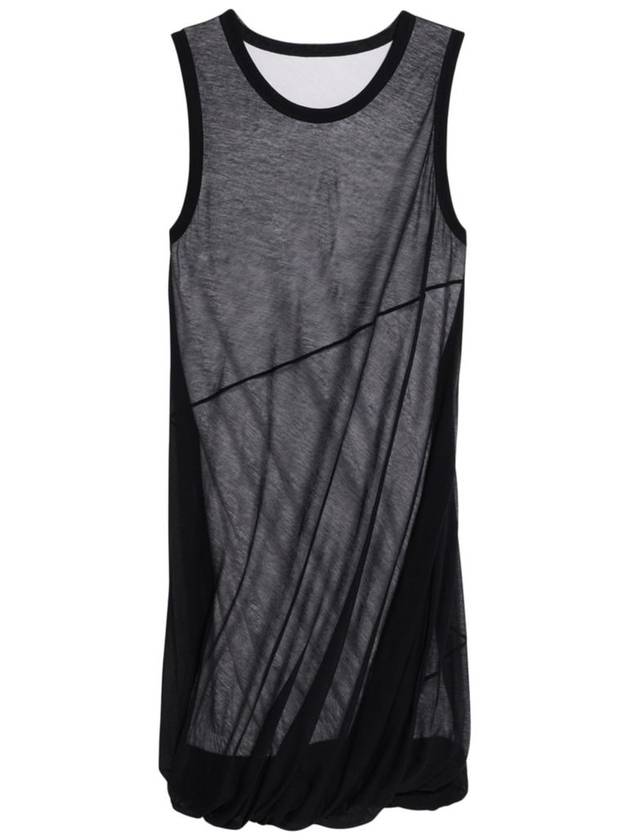 Bubble Knit Sleeveless Midi Dress Black - HELMUT LANG - BALAAN 2