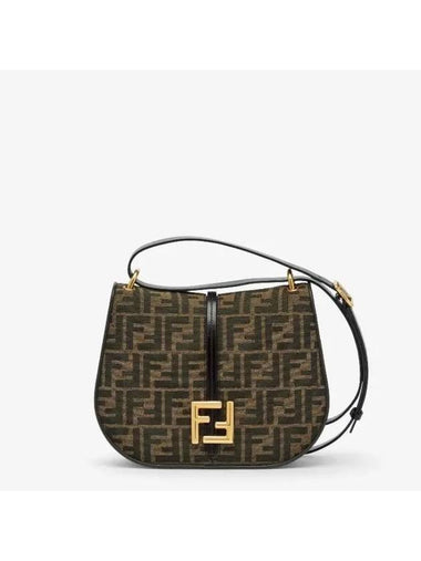 FF Logo Medium Shoulder Bag Brown - FENDI - BALAAN 1