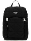 Triangle Logo Re-Nylon Quilted Backpack Black - PRADA - BALAAN 1