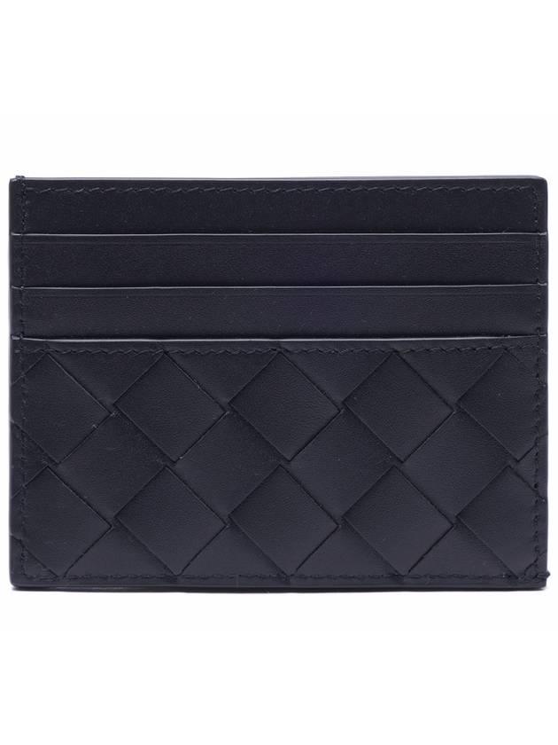 Intrecciato Leather Card Wallet Navy - BOTTEGA VENETA - BALAAN 5