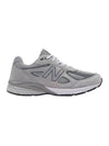 990 V4 Core Low Top Sneakers Grey Silver - NEW BALANCE - BALAAN 1