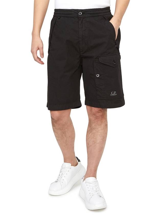 Men's Cargo Shorts Black - CP COMPANY - BALAAN 5