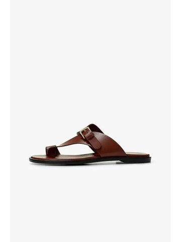 Women s Round Toe Ring Flat Sandals Brown - EMPORIO ARMANI - BALAAN 1