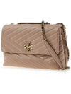 Kira Chevron Convertible Shoulder Bag Devon Sand - TORY BURCH - BALAAN 3