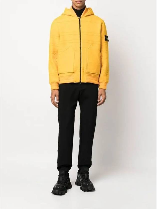 Men's Wappen Patch Zip-up Jacket Yellow - STONE ISLAND - BALAAN 7