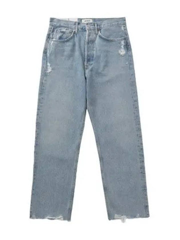 A Goldie Cropped Denim Pants Light Blue Jeans - AGOLDE - BALAAN 1