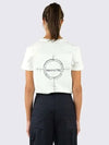 Oblo Printed Cotton Short Sleeve T-shirt Ivory - MAX MARA - BALAAN 4