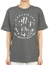 Logo Print Cotton Jersey Short Sleeve T-Shirt Dark Gray - MONCLER - BALAAN 2