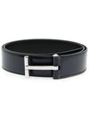 T Buckle Leather Belt Dark Navy - TOM FORD - BALAAN 1