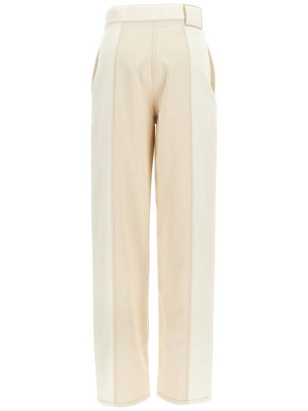 Two Tone Long Jeans White - FENDI - BALAAN 3