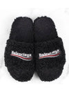 Wave logo furry slide 40 255 260 - BALENCIAGA - BALAAN 9