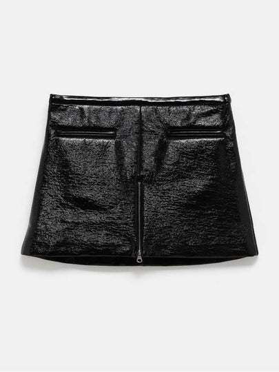 Women s Heritage Vinyl Mini A Line Skirt Black - COURREGES - BALAAN 2