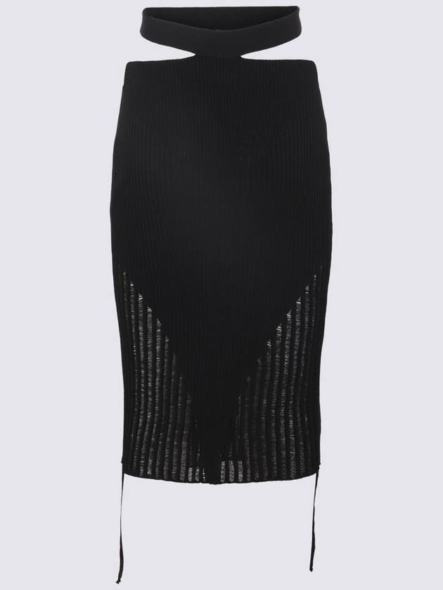 Andreādamo Black Viscose Blend Skirt - ANDREADAMO - BALAAN 2