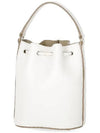 T Timeless Leather Micro Logo Bucket Bag White - TOD'S - BALAAN 4