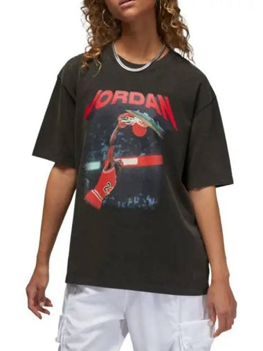 Jordan Women s Heritage Short Sleeve T Shirt Black - JORDAN - BALAAN 1