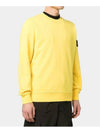 Wappen Patch Crew Neck Sweatshirt Yellow - STONE ISLAND - BALAAN 3