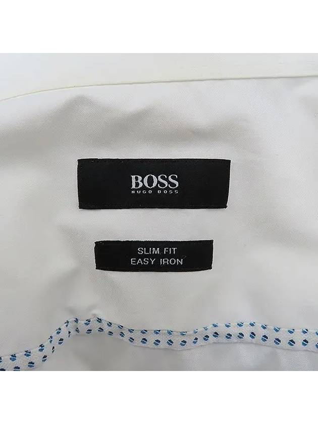 White color slim fit cotton men s shirt size 38 - HUGO BOSS - BALAAN 4