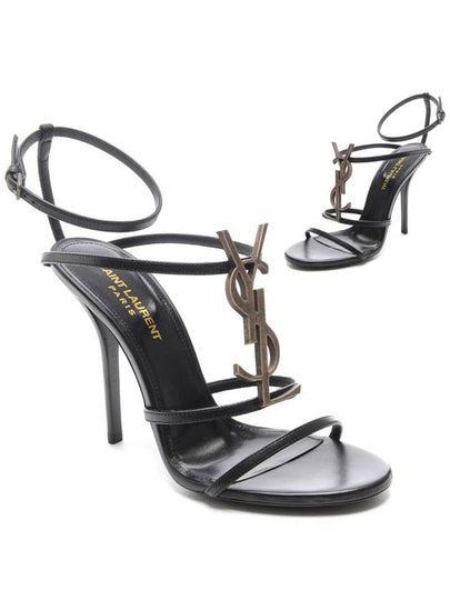 Women's Sassandra Sandals Heels Black - SAINT LAURENT - BALAAN 2