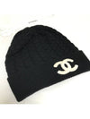 Beanie CC Logo Cross Cashmere Black White AAA588 B18530 94305 - CHANEL - BALAAN 1