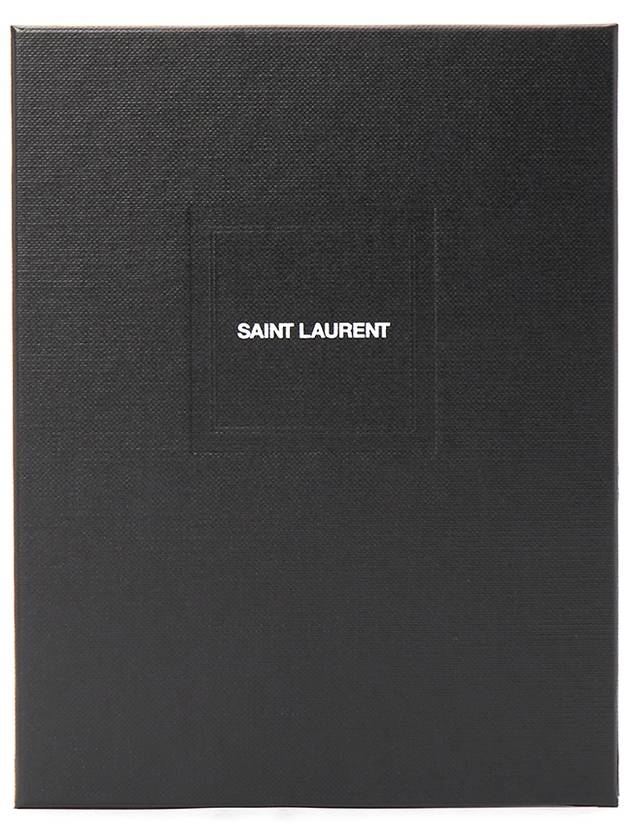 Logo Print Leather Card Wallet Black - SAINT LAURENT - BALAAN 8