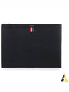 Medium Document Holder Clutch Bag Black - THOM BROWNE - BALAAN 2