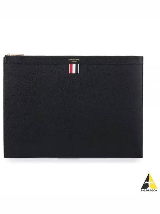 Medium Document Holder Clutch Bag Black - THOM BROWNE - BALAAN 2