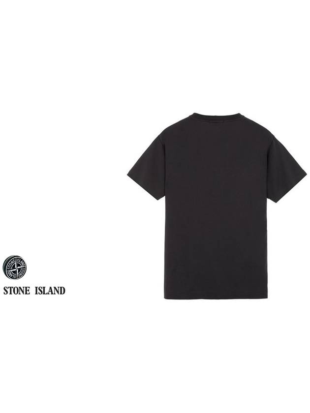 Stellina Embroid Logo Short Sleeve T-Shirt Black - STONE ISLAND - BALAAN 4