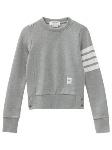 4 bar stripe sweatshirt light gray t shirt - THOM BROWNE - BALAAN 1