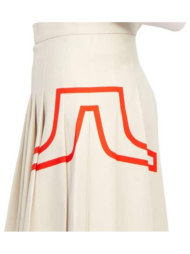 Naomi Pleated Skirt Almond Milk - J.LINDEBERG - BALAAN 3