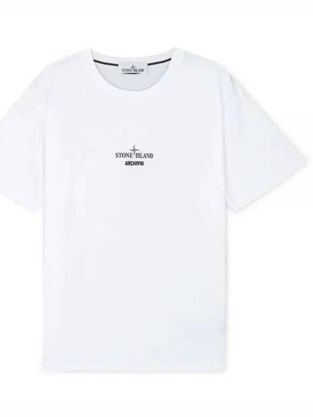 Archivio Cotton Short Sleeve T Shirt White - STONE ISLAND - BALAAN 2