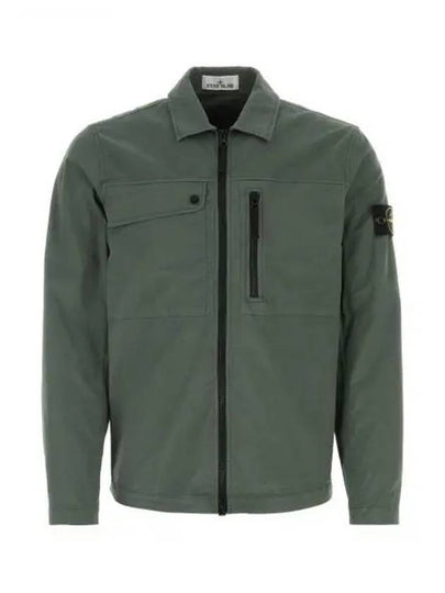 Supima Cotton Twill Stretch-TC Jacket Khaki - STONE ISLAND - BALAAN 2