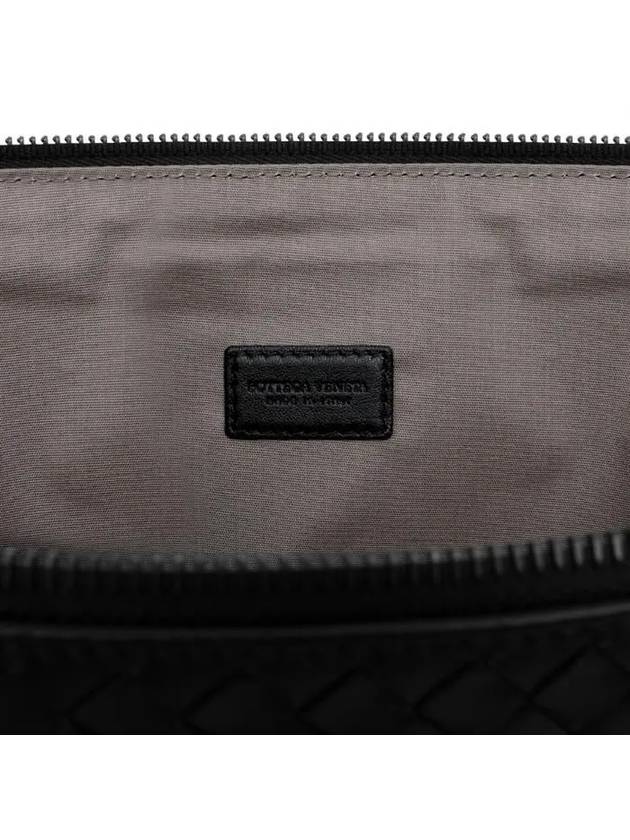 Intrecciato Strap Clutch Bag Black - BOTTEGA VENETA - BALAAN 7