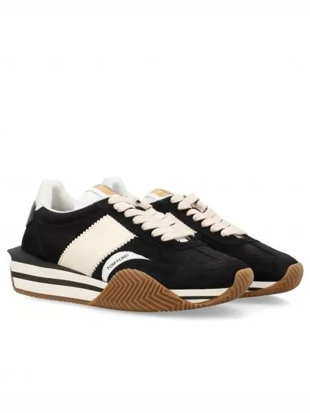 Suede James Sneakers Black Cream - TOM FORD - BALAAN 2