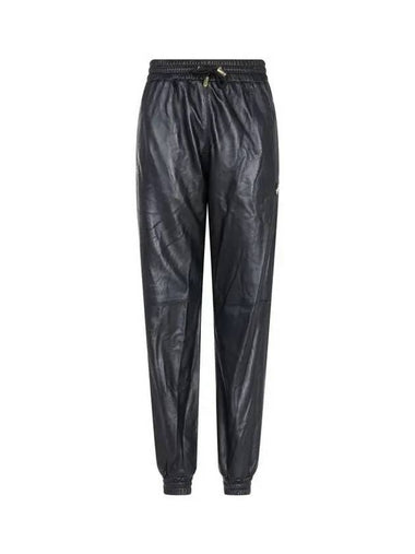 Women's Low Waist Leather Jogger Pants Black - PHILIPP PLEIN - BALAAN 1