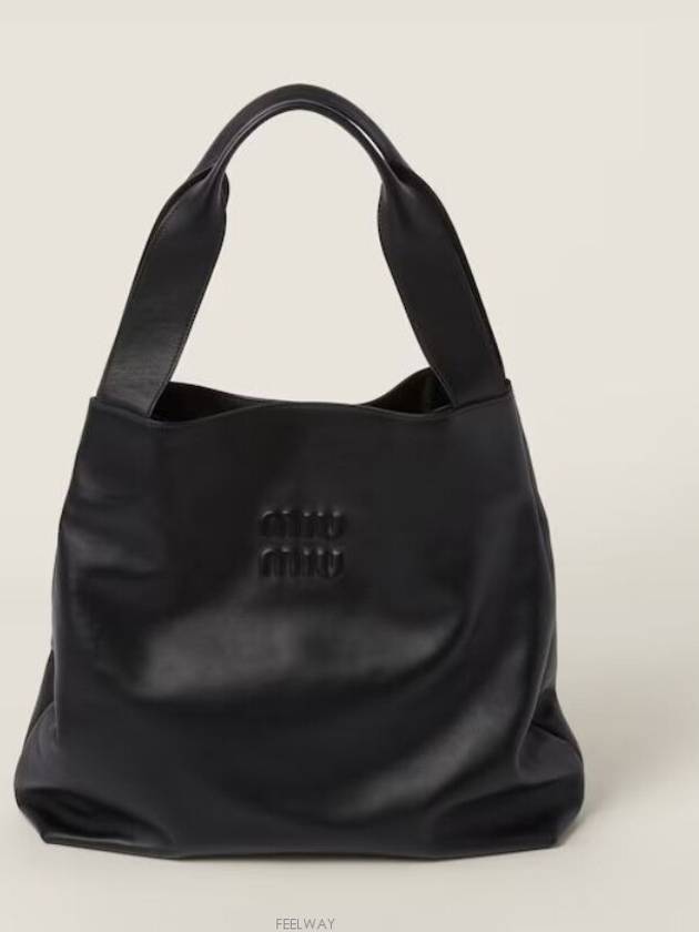 5BC119 2CRW F0002 Leather Hobo Bag - MIU MIU - BALAAN 1