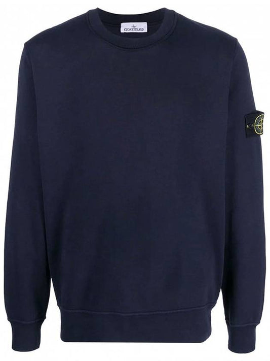 Wappen Patch Crew Neck Sweatshirt Navy - STONE ISLAND - BALAAN 2