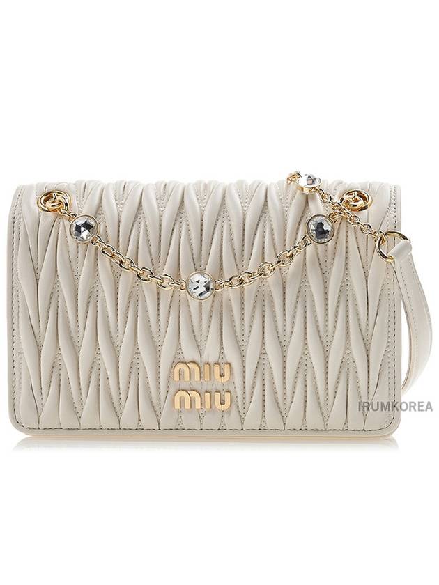 Matelasse Nappa Leather Mini Bag Gold White - MIU MIU - BALAAN 2